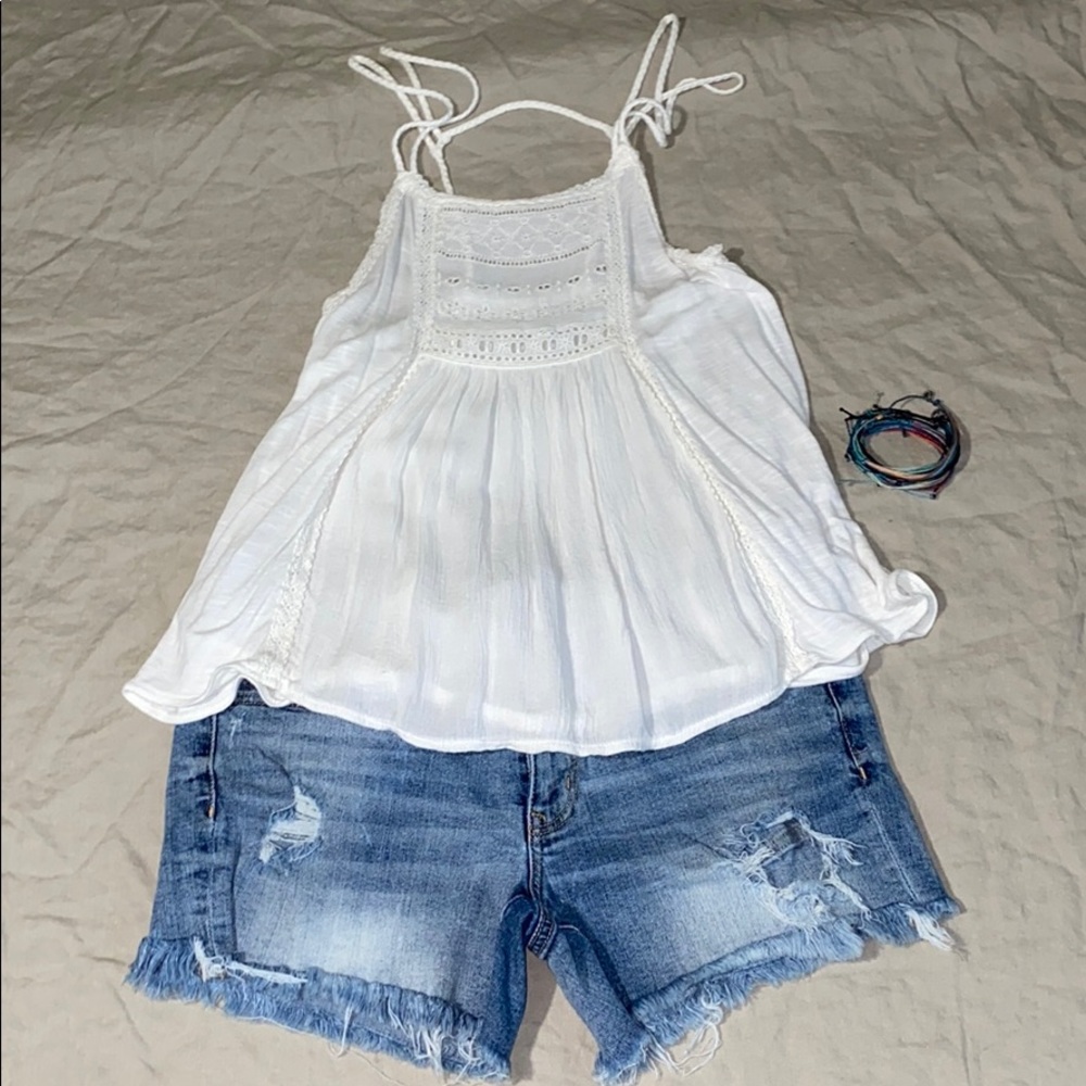AE Midi Denim Cutoffs